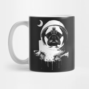 BW Space Pug Mug